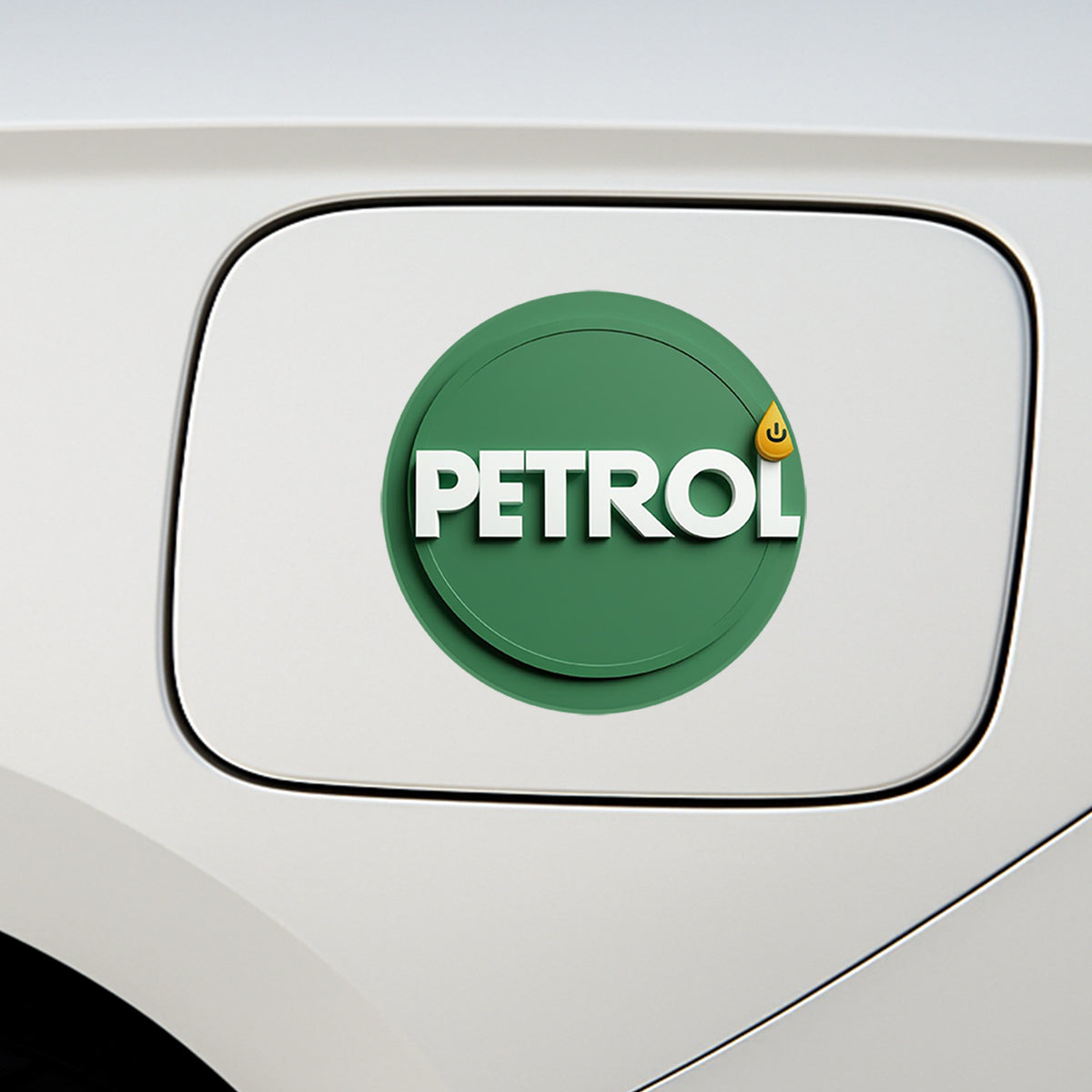 PETROL Logo Vinyl Sticker – Bold 3D Green Fuel-Themed Graphic for Car and Bike Tanks premium sticker image view 1