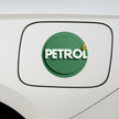 PETROL Logo Vinyl Sticker – Bold 3D Green Fuel-Themed Graphic for Car and Bike Tanks premium sticker image view 1