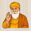 Guru Nanak Dev Ji Blessing Sticker | Spiritual Sikh Icon Vinyl Decal premium sticker image view 1