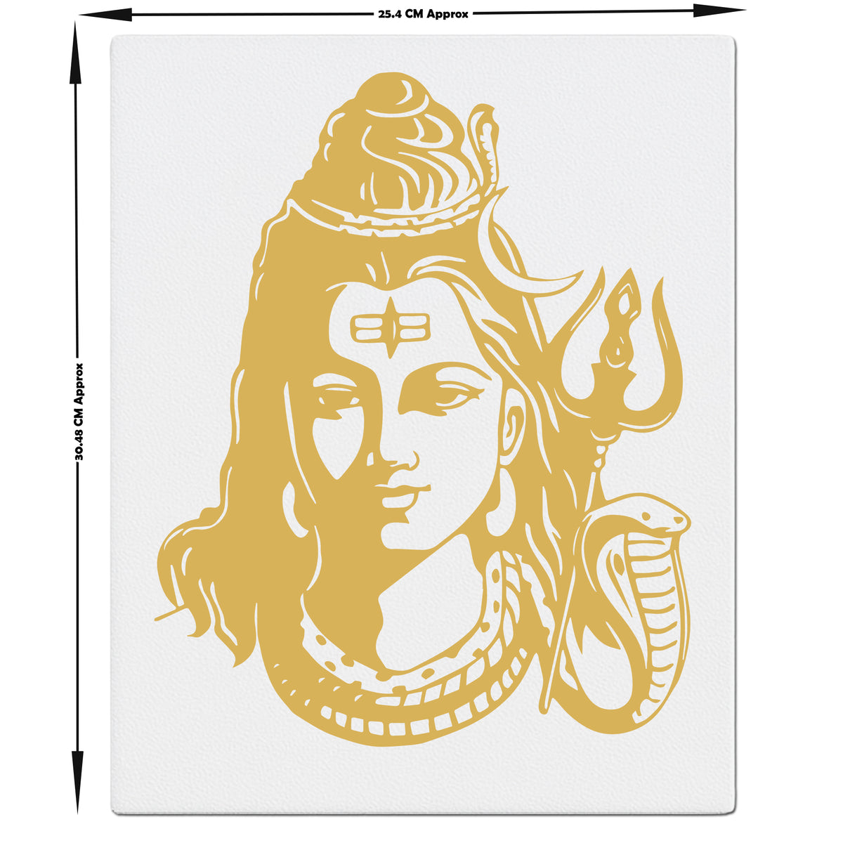 Mahadev Trishul Wall Frame Golden Vinyl Frame premium sticker image view 4
