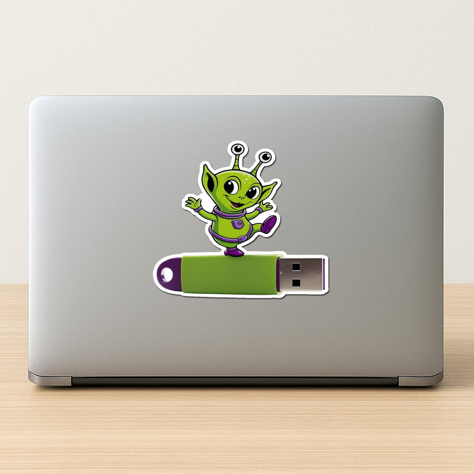 Dancing Alien Usb Sticker premium product image 2