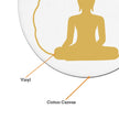 Buddha Meditation Wall Frame Glossy Golden Round Aura Design premium sticker image view 3