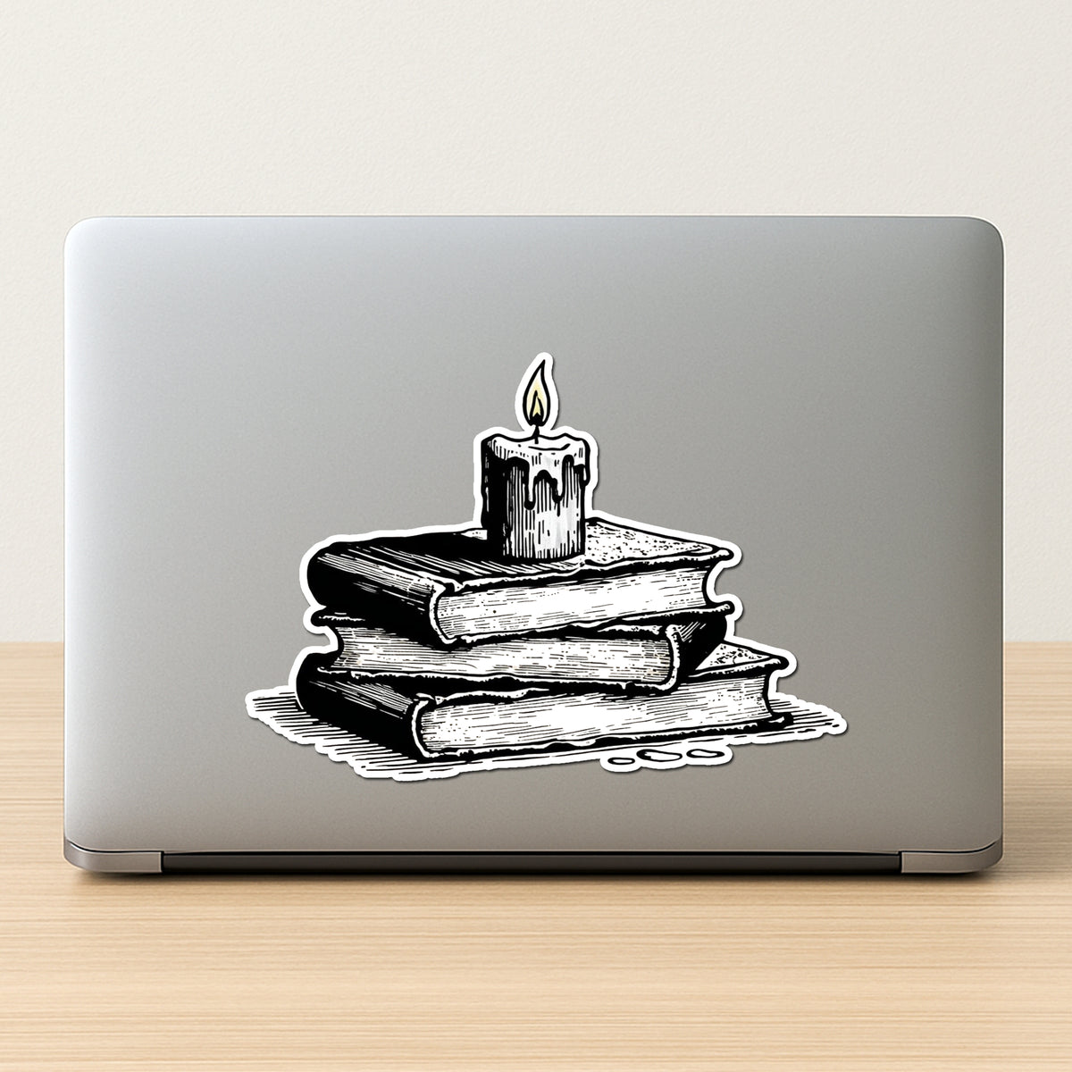 Vintage Books Candle Sticker premium product image 2