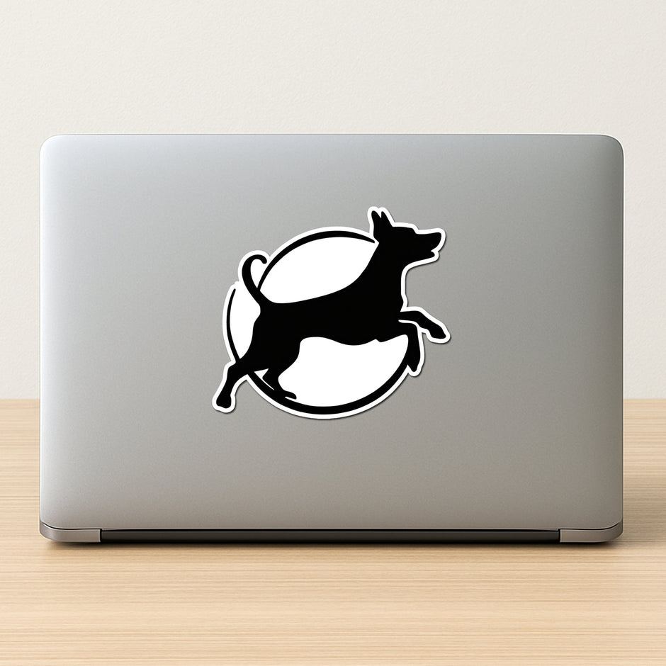 Desi Dog Silhouette Sticker premium product image 2