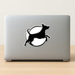 Desi Dog Silhouette Sticker premium product image 2