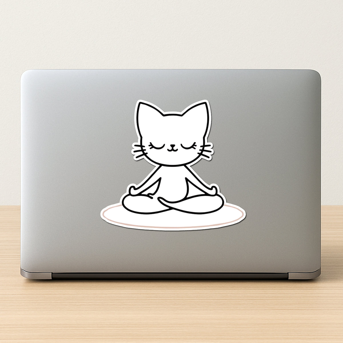 Zen Cat Vinyl Sticker premium product image 2