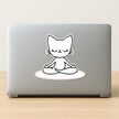 Zen Cat Vinyl Sticker premium product image 2