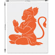 Premium Glow In The Dark Hanuman Ji Frame Sitting Pose Spiritual Wall Decor By Stixy premium vinyl sticker product image 4