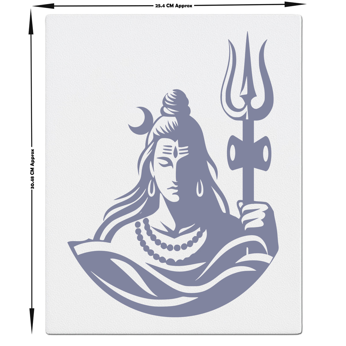 Mahadev Trishul Wall Frame Calm Shiva Energy In Reflective Vinyl premium sticker image view 5