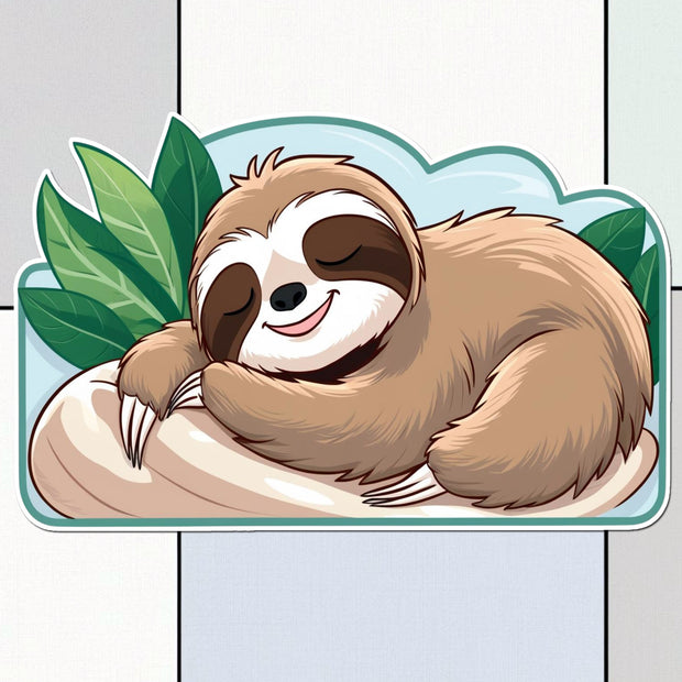 Chill Sloth Nap Time – Lazy Vibe Sticker premium product image 1
