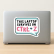 Ctrl Z Life Saver Funny Undo Sticker premium product image 2
