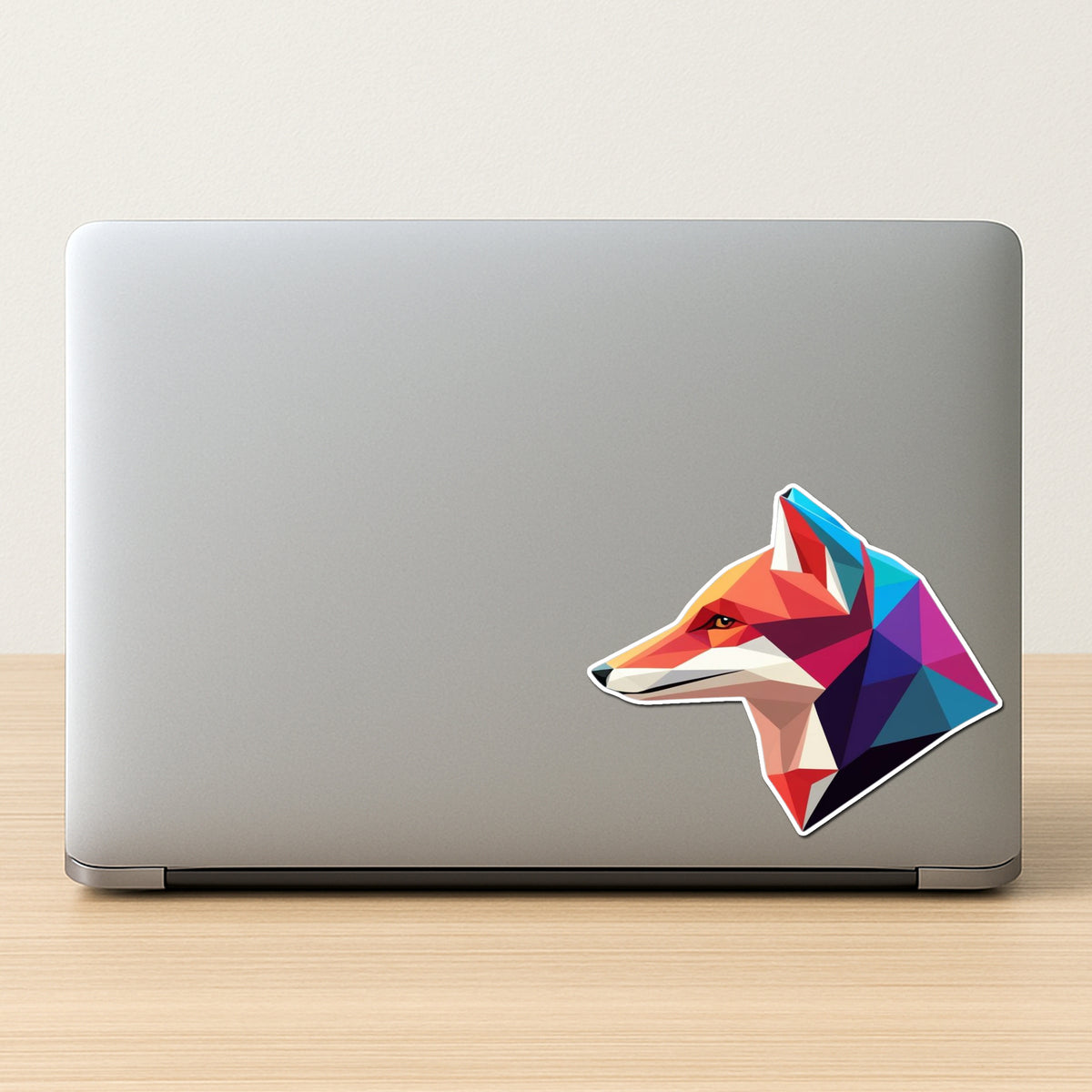 Geometric Fox Head Sticker premium product image 2