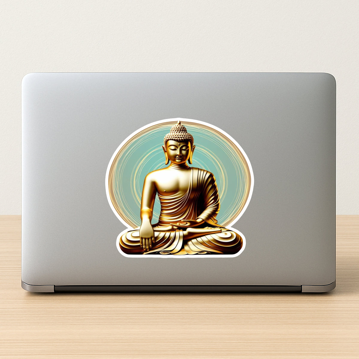 Golden Buddha Meditation Sticker premium product image 2