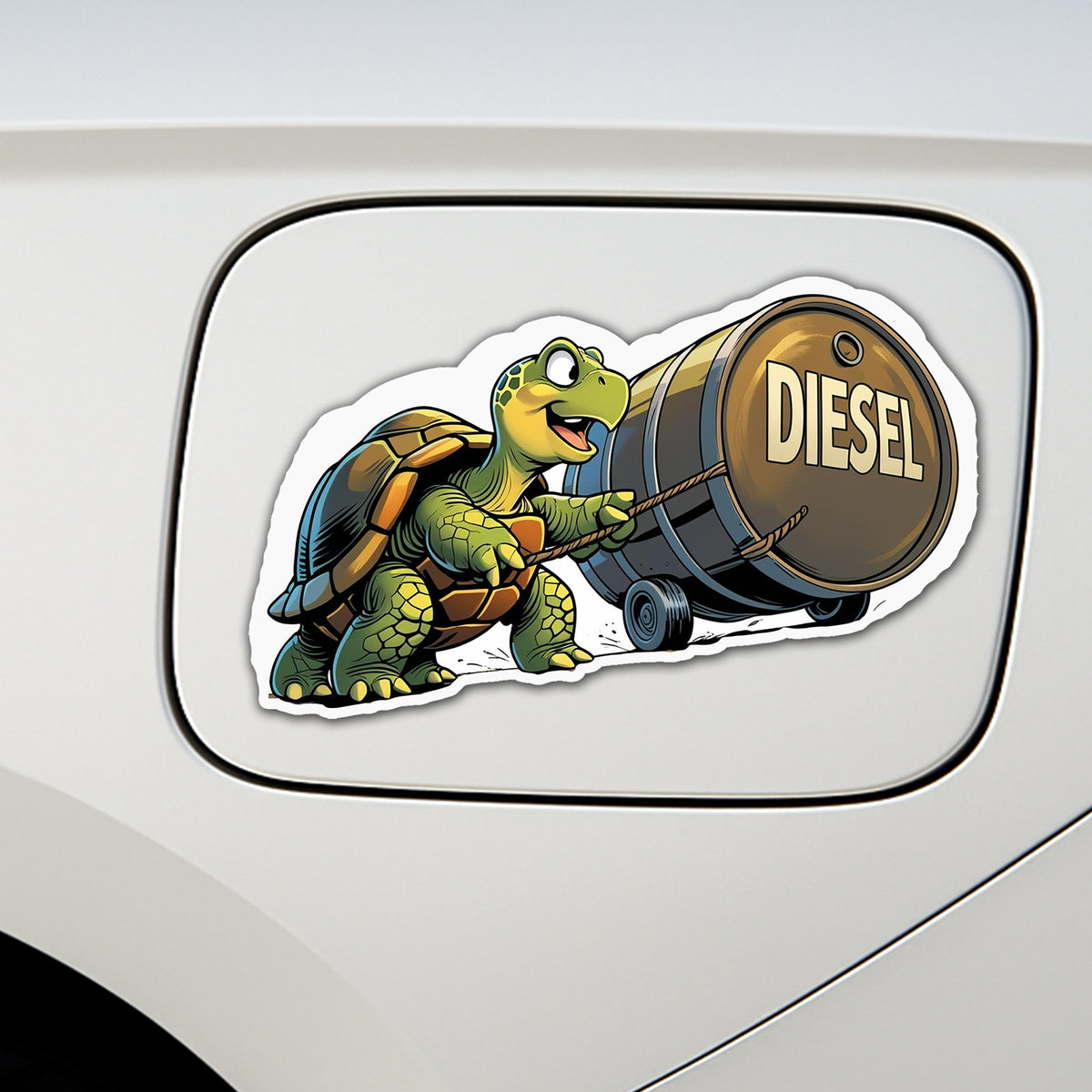 Desi Diesel Tortoise Sticker – Premium Funny Turtle Fuel Tank Design premium sticker image view 1