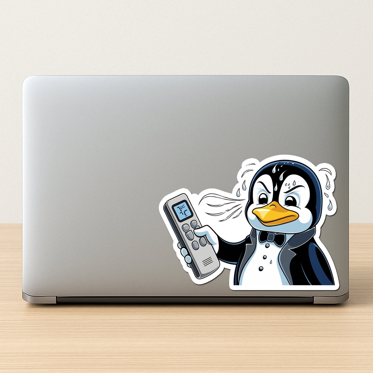 Too Hot To Chill Funny Penguin Sticker premium product image 2
