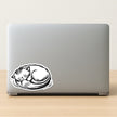 Sleeping Cat Line Art Sticker premium product image 2