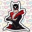 Masked Vigilante – Mysterious Anime Hero Vinyl Sticker premium product image 1