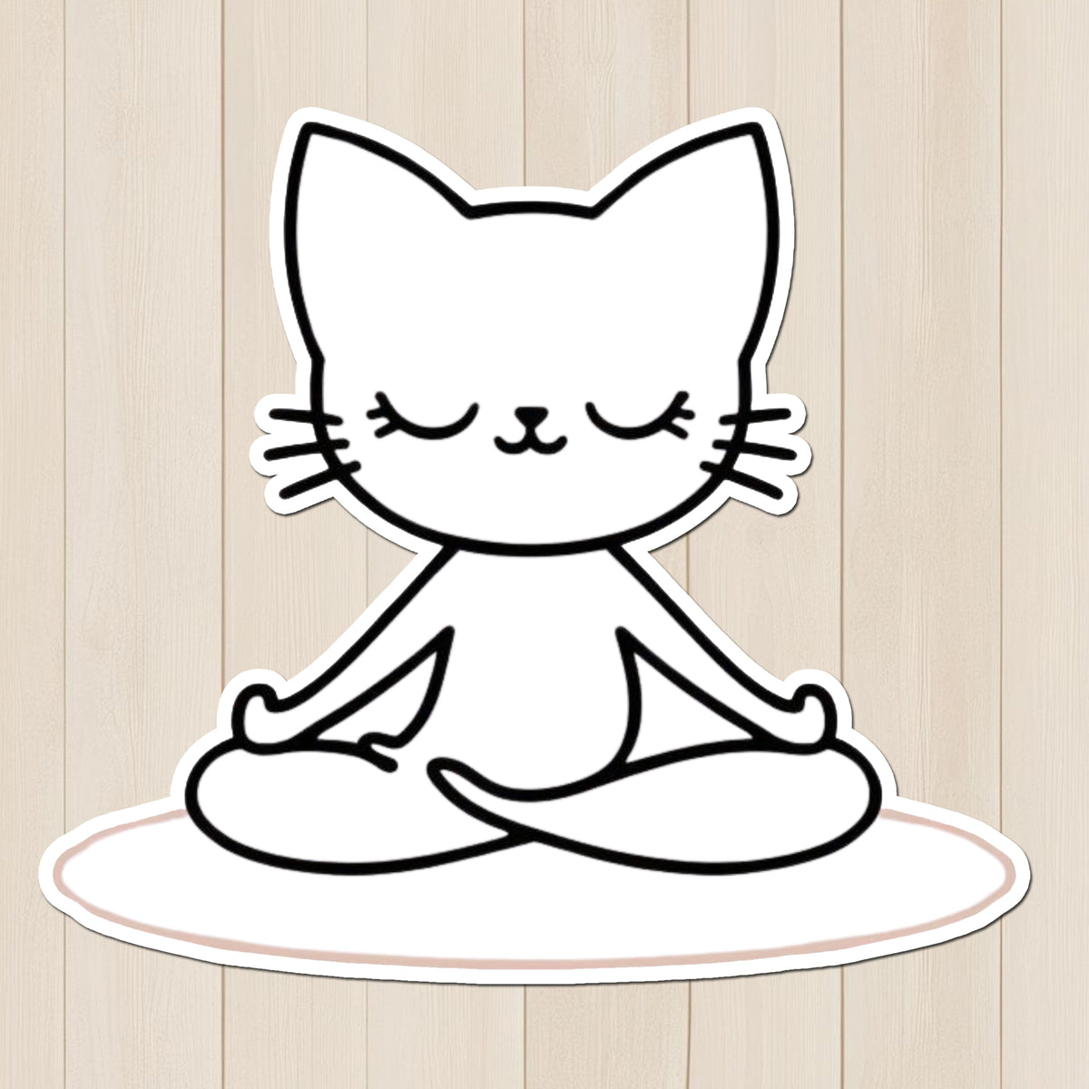 Zen Cat Vinyl Sticker premium product image 1