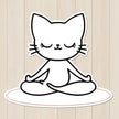 Zen Cat Vinyl Sticker premium product image 1