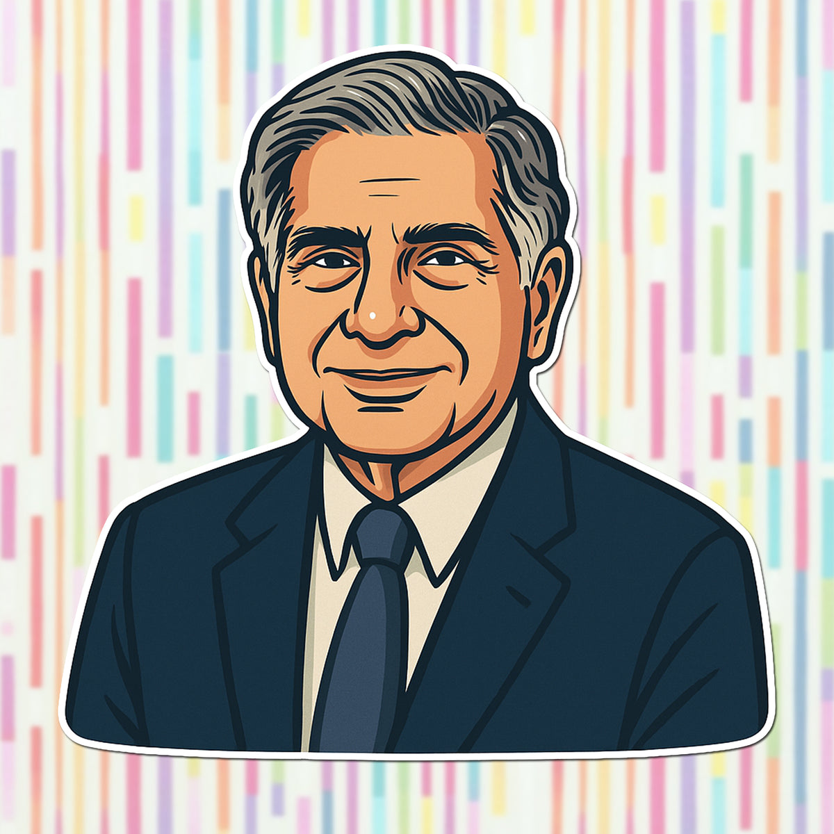 Ratan Tata Vinyl Sticker | Inspirational Indian Entrepreneur Decal premium sticker image view 1