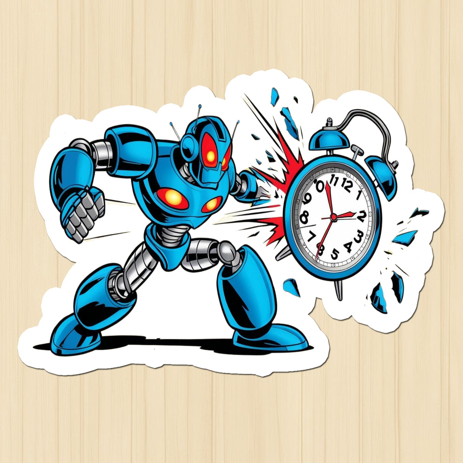 Morning Rage Robot Sticker premium product image 1