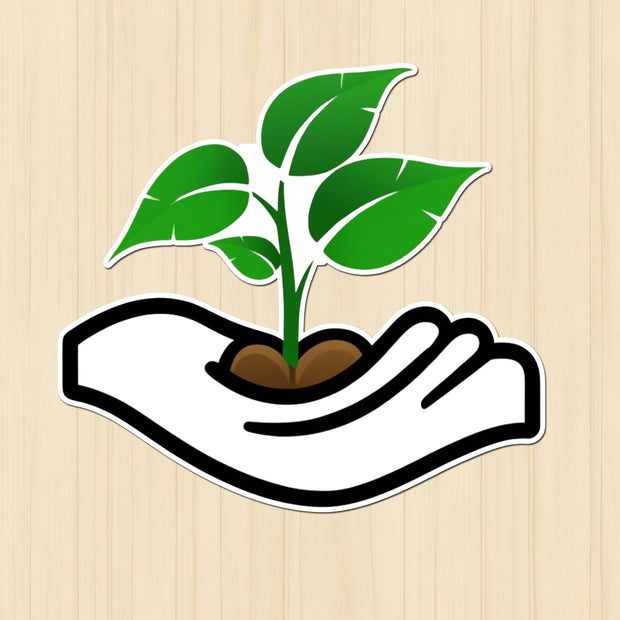 Plant in Hand Sticker premium product image 1
