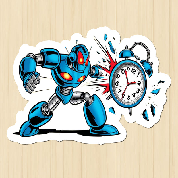 Morning Rage Robot Sticker premium product image 1