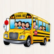 Happy School Bus Sticker – Cute Cartoon premium sticker image view 1