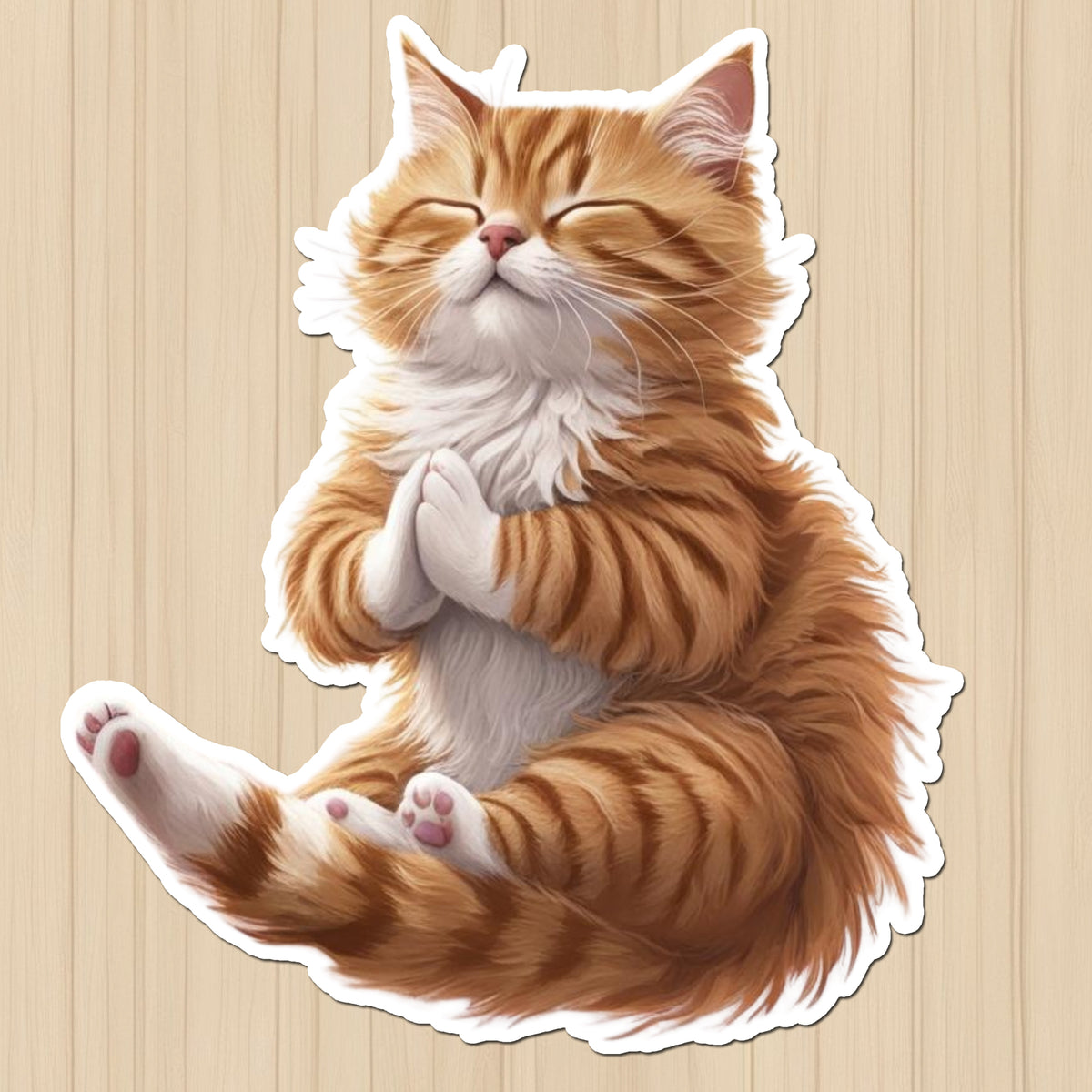 Zen Cat Sticker premium product image 1