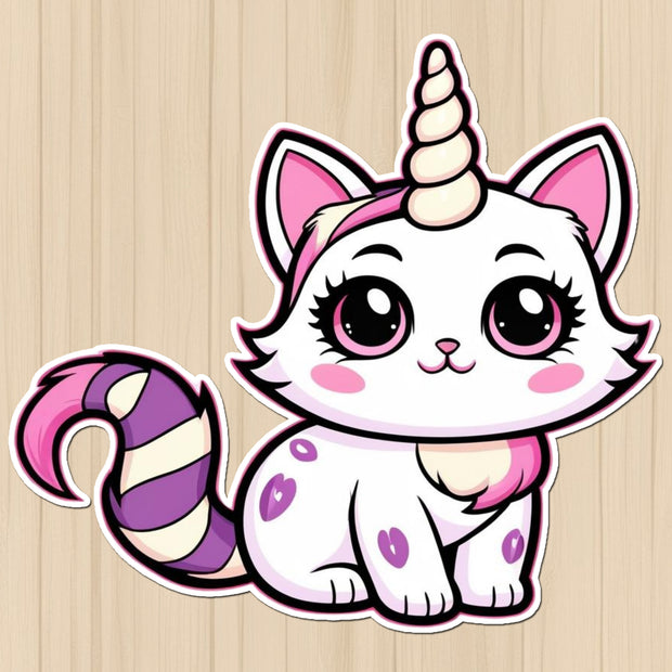 Caticorn – Magical Cat Unicorn Vinyl Sticker premium product image 1