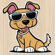 Cool Pup Vibes – Swaggy Dog Vinyl Sticker premium product image 1
