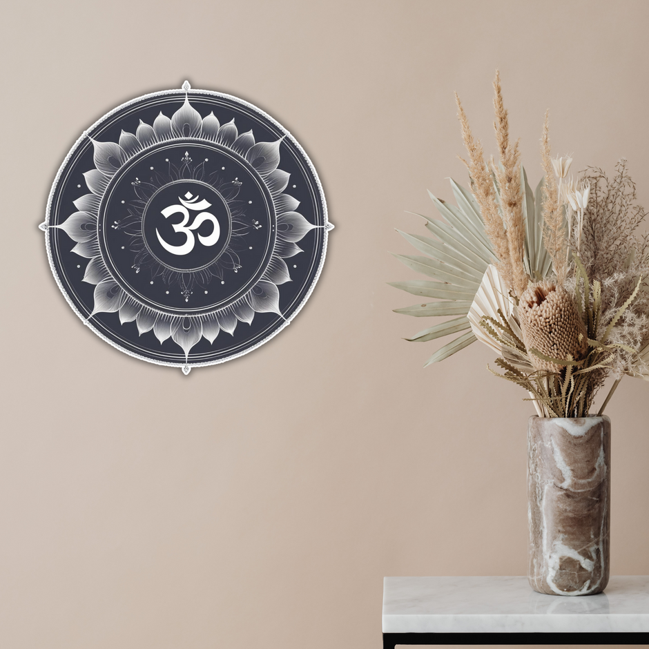 ॐ Mandala Sticker Water Resistant Sacred Symbol Minimal Spiritual Decor premium vinyl sticker product image 2