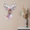 Floral Crown Deer Water Resistant Sticker Elegant Nature Aesthetic premium vinyl sticker product image 2