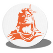 Mahadev Glow-in-the-Dark Round Frame | Lord Shiva Wall Art on Premium Cotton Canvas premium sticker image view 1