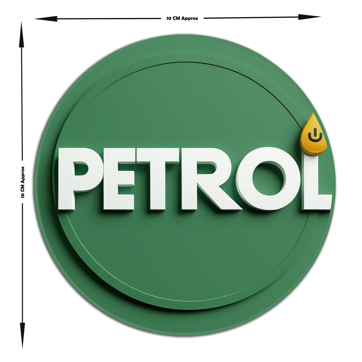 Petrol Logo Vinyl Sticker Bold 3D Green Fuel Themed Graphic For Car And Bike Tanks premium sticker image view 3