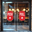 Stixy Push Pull Door Sticker Set – Bold Red Arrow Design premium sticker image view 1