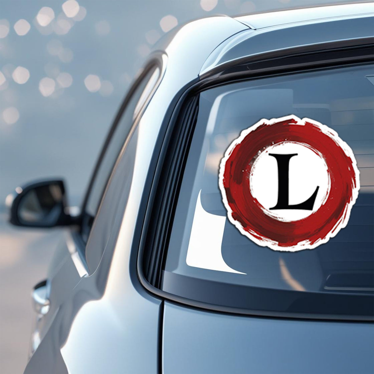 Premium Red L Learner Sticker Stylish Vinyl Decal For New Drivers Copy premium sticker image view 2