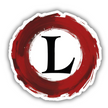 Artistic “L” Plate Sticker – Bold Brushstroke Design for New Drivers premium sticker image view 1