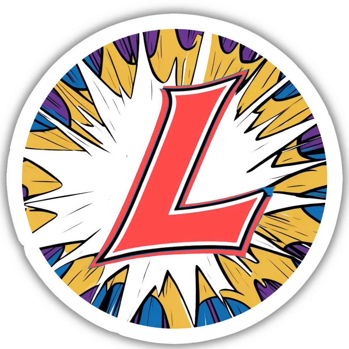 Artistic L Plate Sticker Bold Brushstroke Design For New Drivers Copy premium sticker image view 3