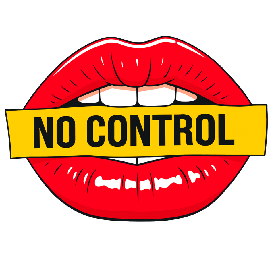 NO CONTROL STICKER – BOLD LIPS SERIES premium product image view 1