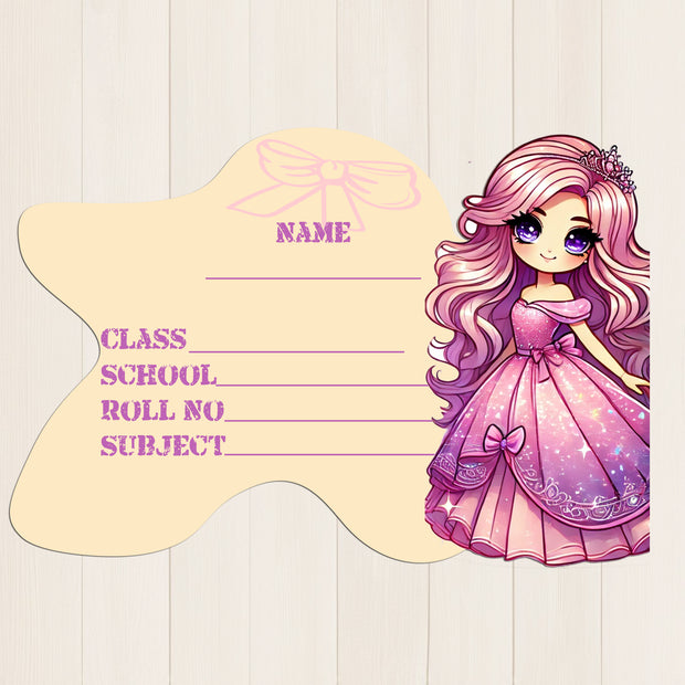 Princess Name Sticker Labels – School Book ID Stickers premium product image 1