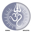 Om Trishul Wall Frame Reflective Spiritual Energy Symbol In Round Design premium sticker image view 3