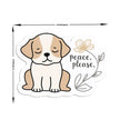 Peace Please Mindful Puppy Vinyl Sticker premium product image 2