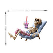 Lazy Bones Boba Funny Skeleton Sticker premium product image 3