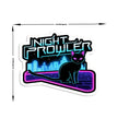 Night Prowler Cyber Neon Cat Vinyl Sticker premium product image 2
