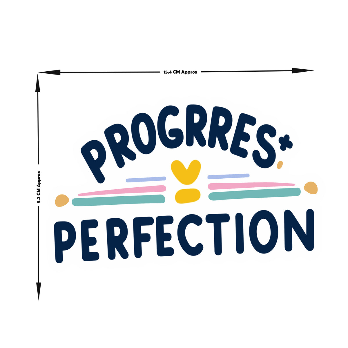 Progress Over Perfection Sticker premium product image 3