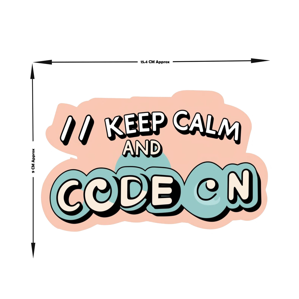 Keep Calm And Code On Funny Programmer Vinyl Sticker premium product image 3