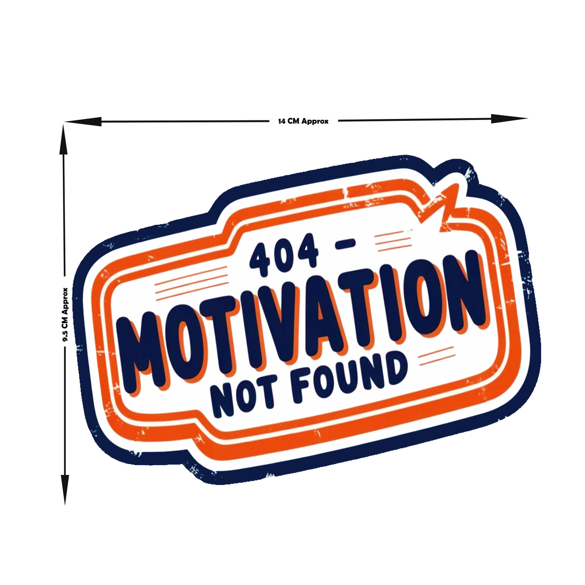 404 Motivation Not Found Sticker premium product image 3