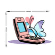 Y2K Butterfly Flip Phone Sticker premium product image 3
