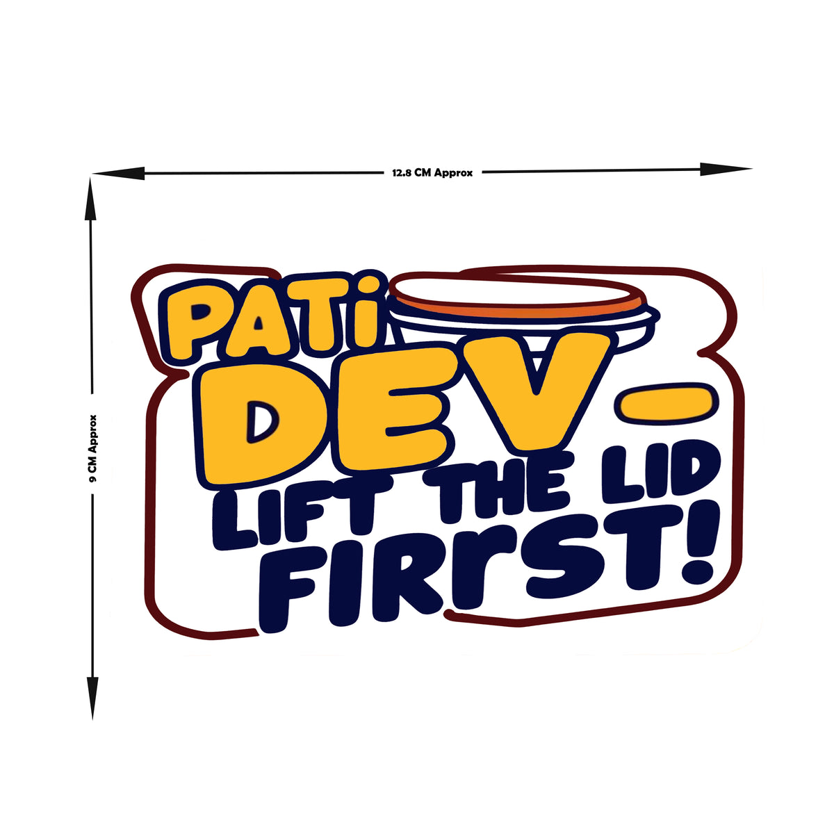 Pati Dev Lift The Lid First Sticker premium product image 3